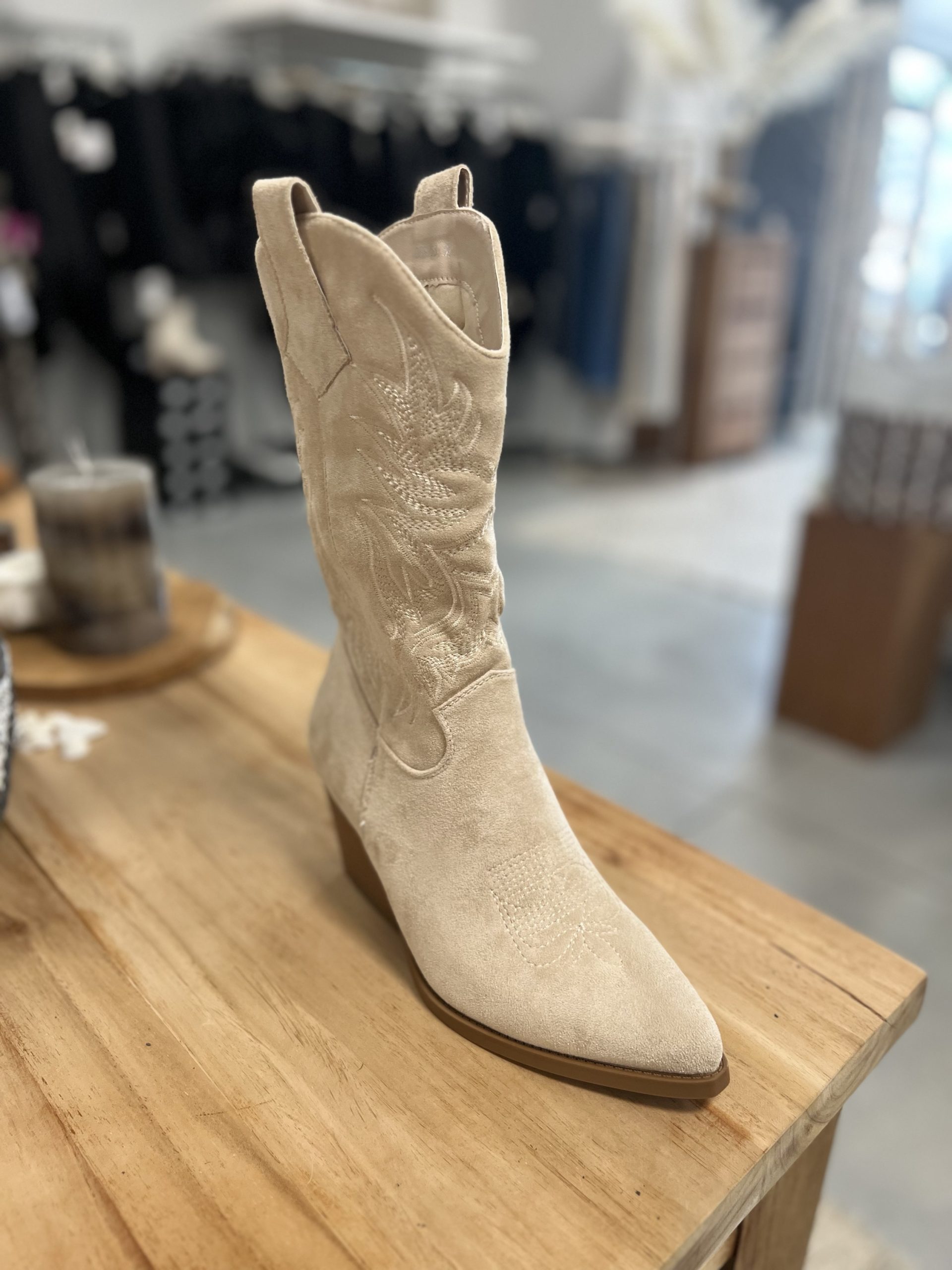 Bottes top beiges claires