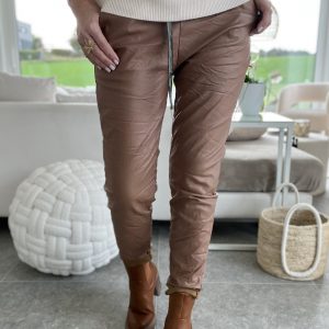 Pantalon Magique Eco Cuir Camel