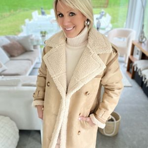 Manteau Fourré Lisa Beige