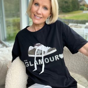 T-shirt Glamour Noir