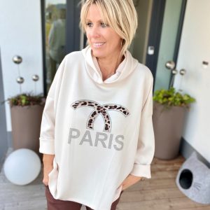 Italie No 413 Sweat Capuche Beige