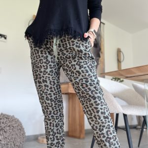 Italie No 430 Pantalon Magique Leopard Kaki ➡️44