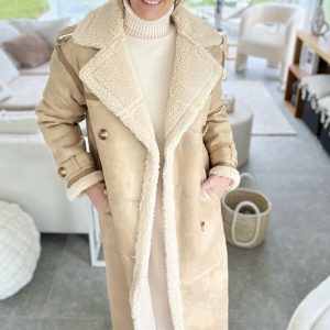 Manteau Fourré Lisa Beige