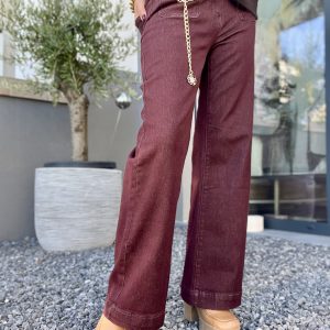 Jeans Prune/Bordeaux