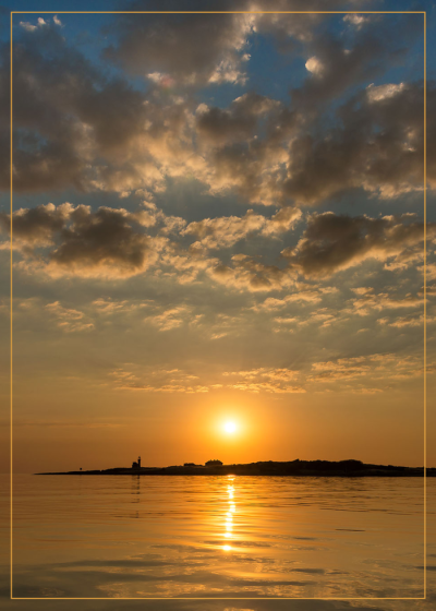 Solnedgång i Halland.