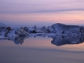 Jokulsarlon, gletsjermeer bij nacht