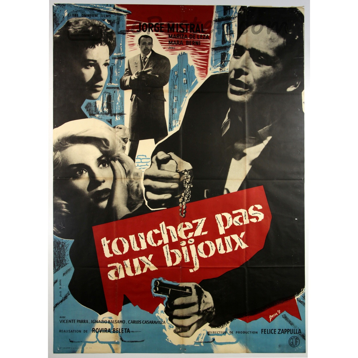 Original vintage movie poster for Express train from Andalusia (1950s), directed by Francisco Rovira Beleta, France release.