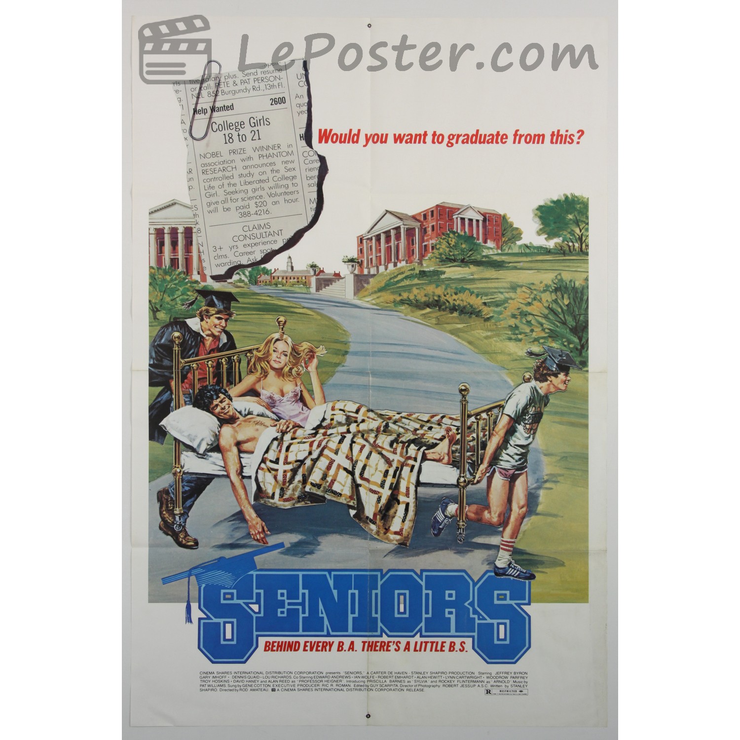 Original vintage movie poster for Seniors (1978), directed by Rod Amateau for the US theatrical release.