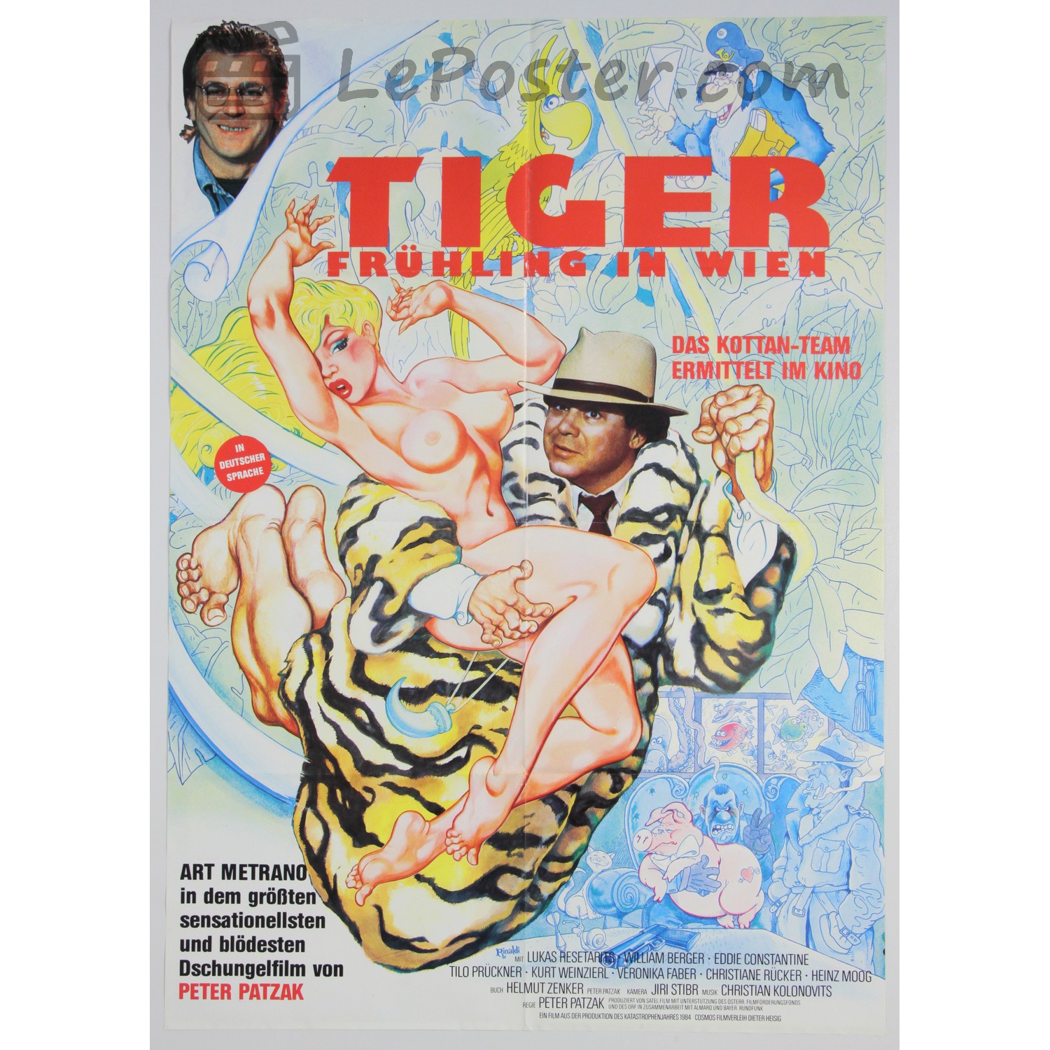 Original vintage movie poster for Tiger Fruhling in Wien (1980s), directed by Peter Patzak for the Germany theatrical release.