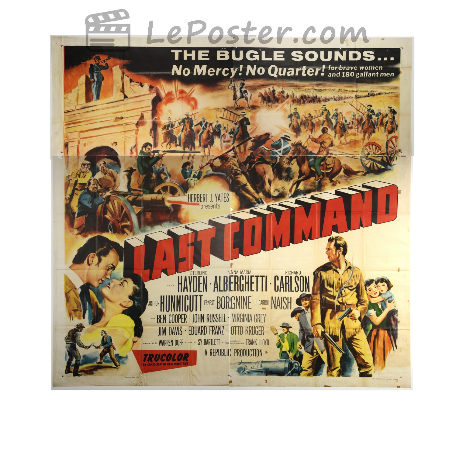 Original vintage movie poster for The Last Command (1950s), directed by Frank Lloyd for the US theatrical release.