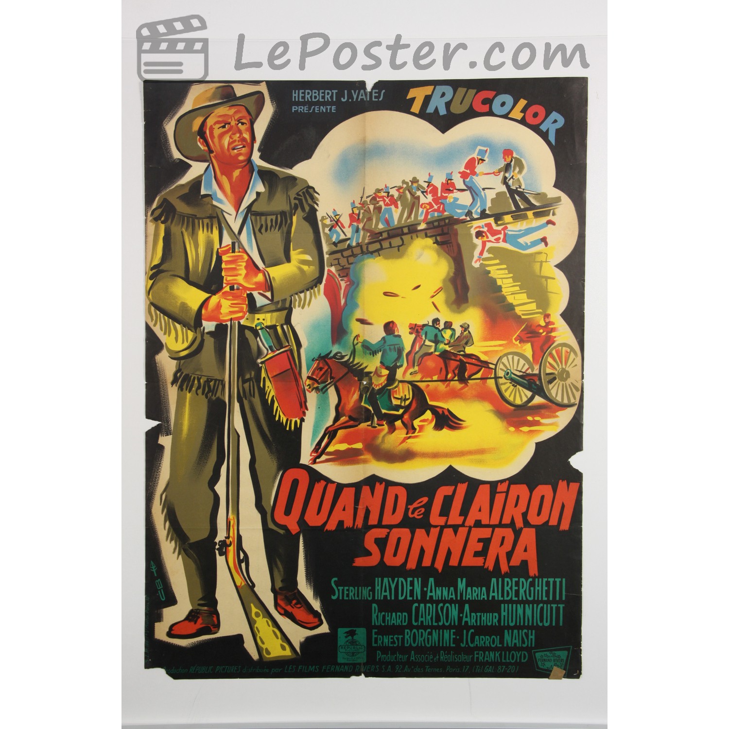 Original vintage movie poster for The Last Command (1950-1959), directed by Frank Lloyd for the France theatrical release.