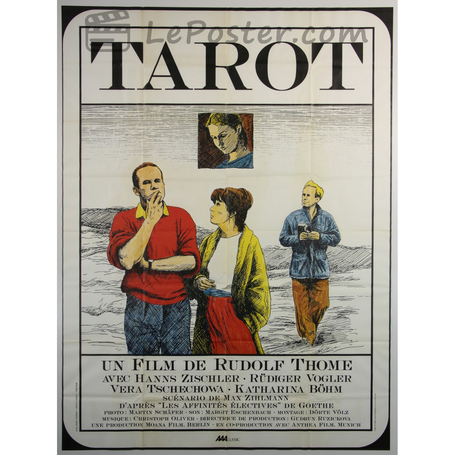 Original vintage movie poster for Tarot (1980-1989), directed by Rudolf Thome for the France theatrical release.