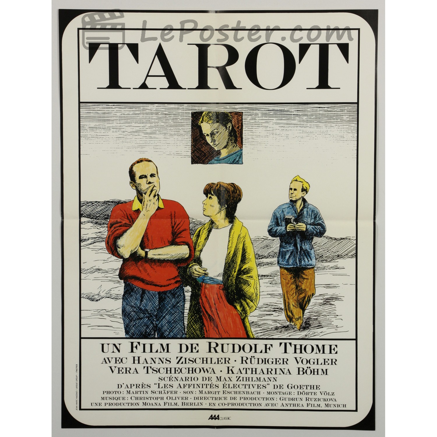 Original vintage movie poster for Tarot (1980-1989), directed by Rudolf Thome for the France theatrical release.