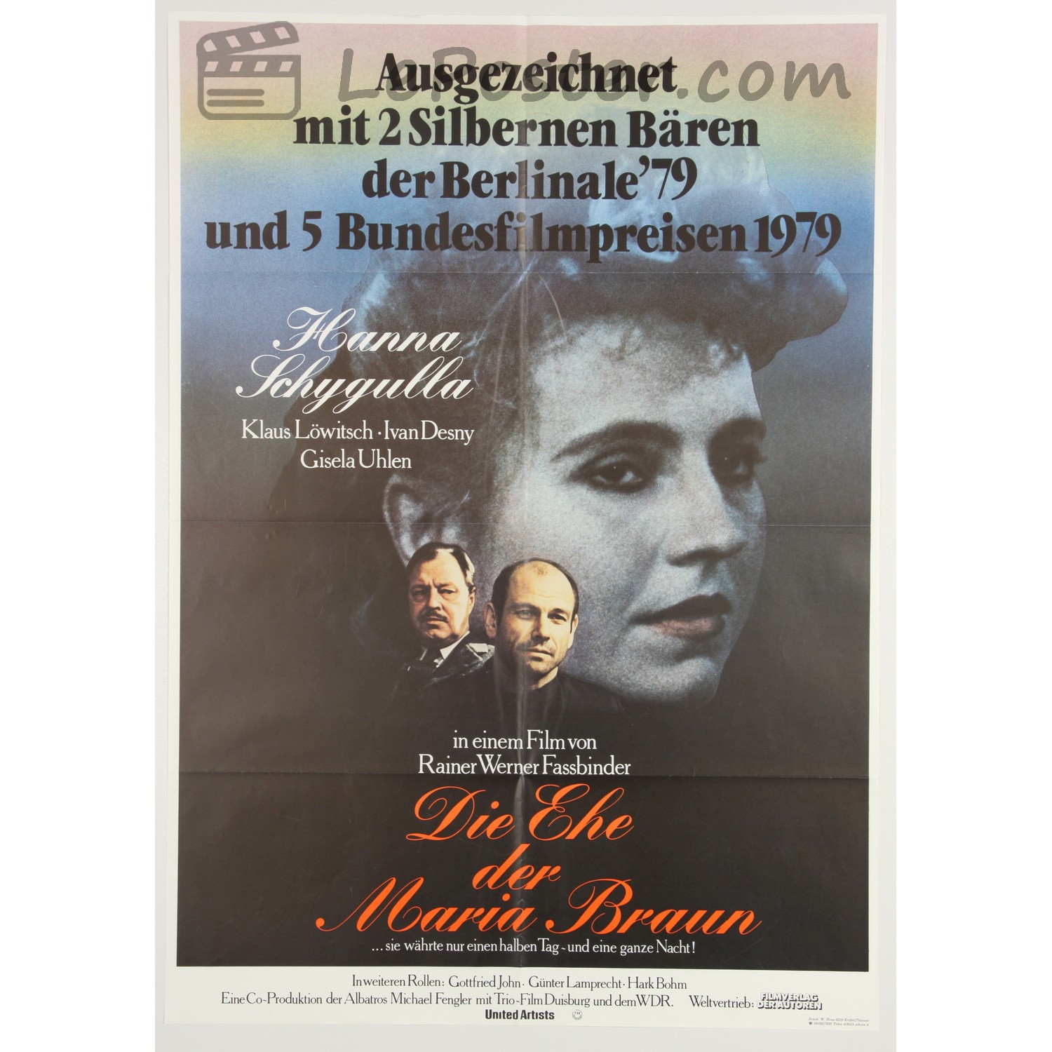 Original vintage movie poster for The Marriage of Maria Braun (1970-1979), directed by Rainer Werner Fassbinder, German release.