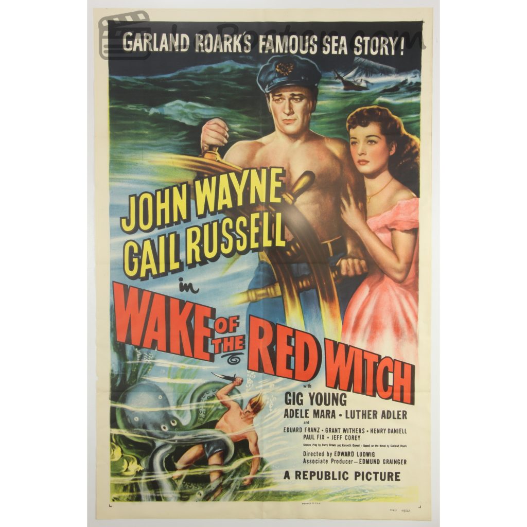 Original vintage movie poster for Wake of the Red Witch (1940-1949), directed by Edward Ludwig for the US theatrical release.