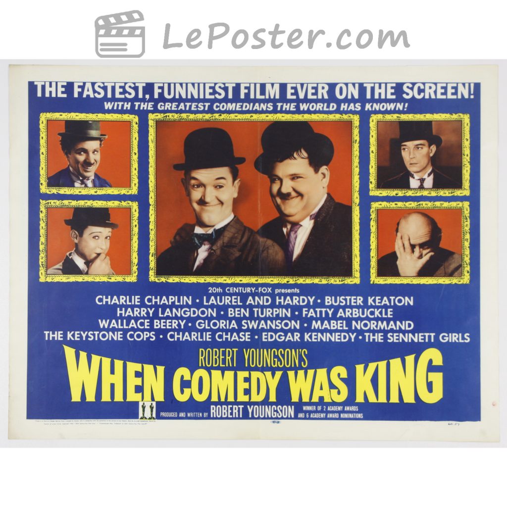 Original vintage movie poster for When Comedy Was King (1960-1969), directed by Robert Youngson for the US theatrical release.