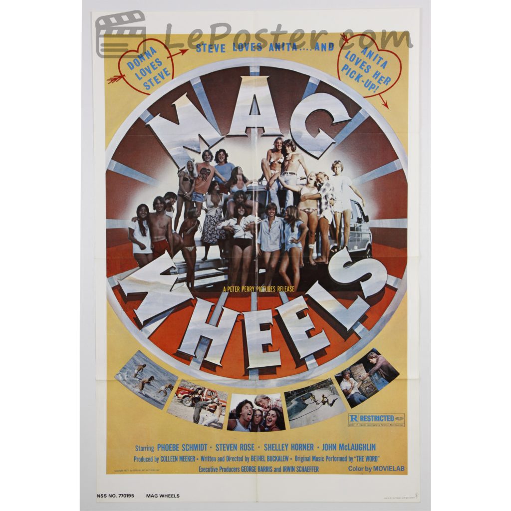 Original vintage movie poster for Mag Wheels (1970-1979), directed by Bethel Buckalew for the US theatrical release.