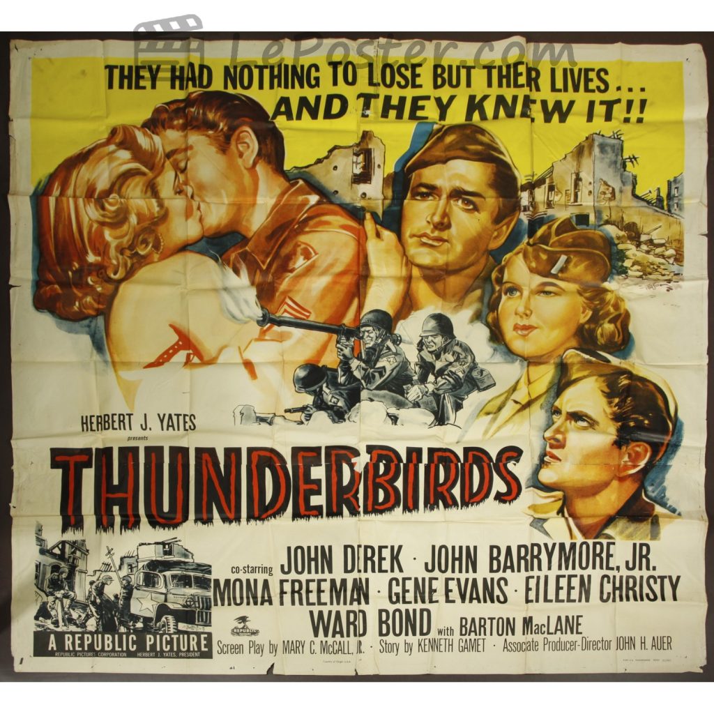 Original vintage movie poster for Thunderbirds (1960-1969), directed by Gerry Anderson for the US theatrical release.