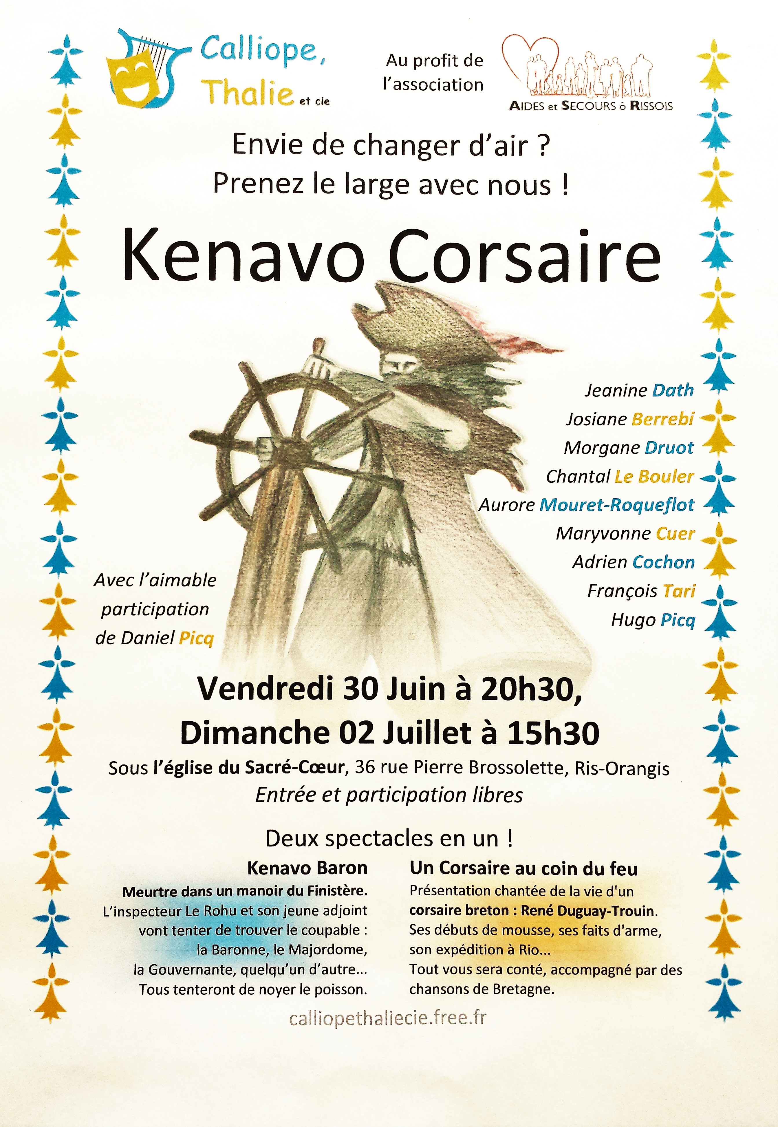 2017-06-22 affiche spectacle Kenavo Corsaire