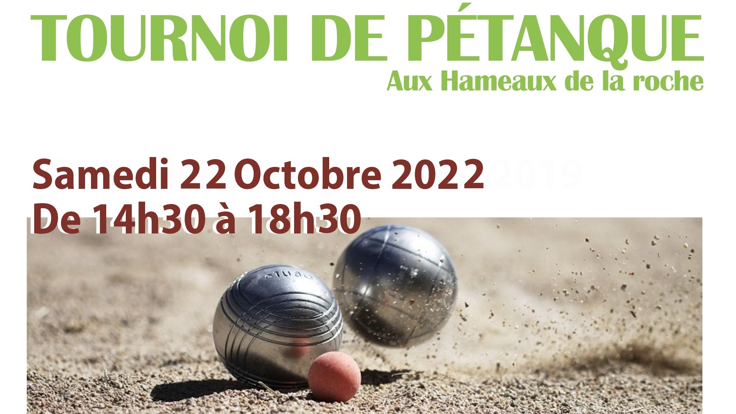 Tournoi de pétanque des Hameaux de la Roche