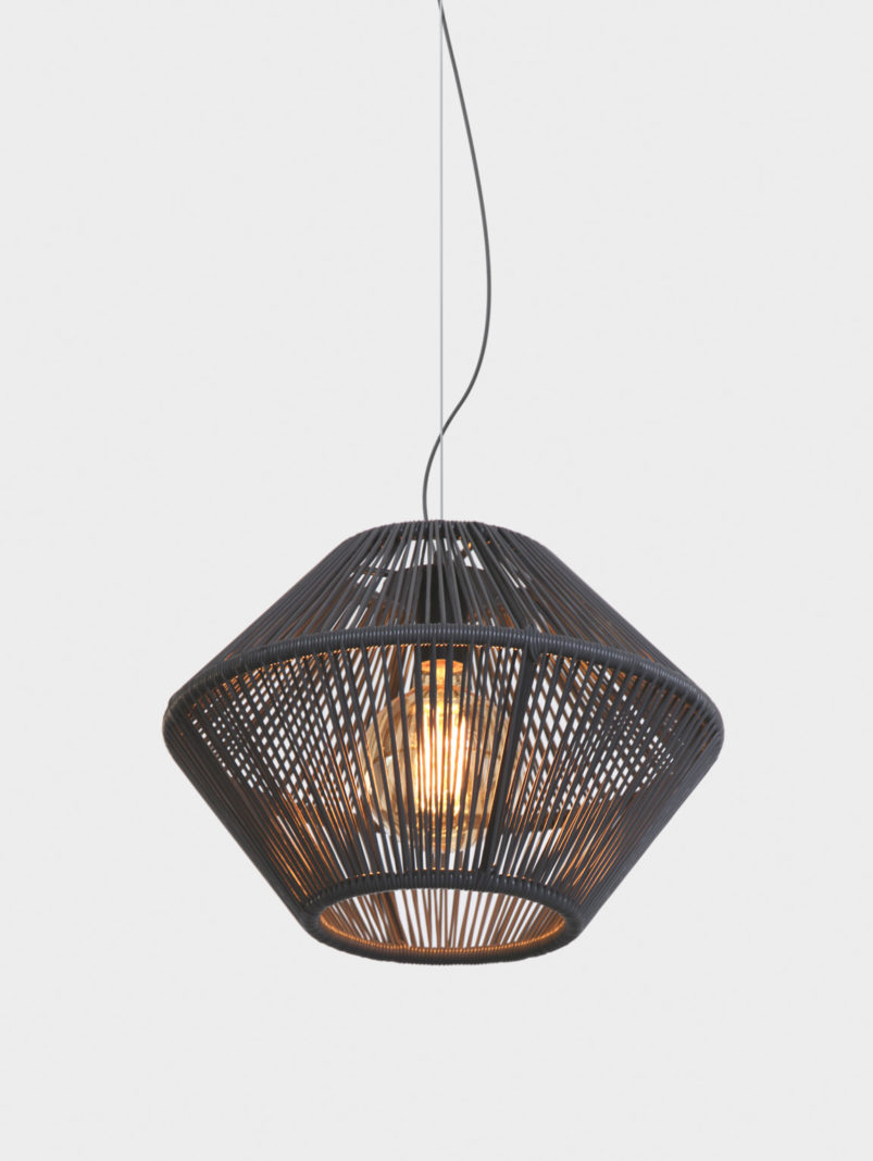 Caleta Medium pendant lamp dark gray David Pompa