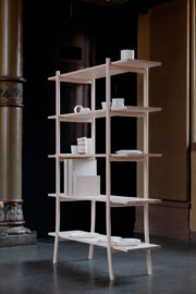 skyladder shelves high whitened oak ariake