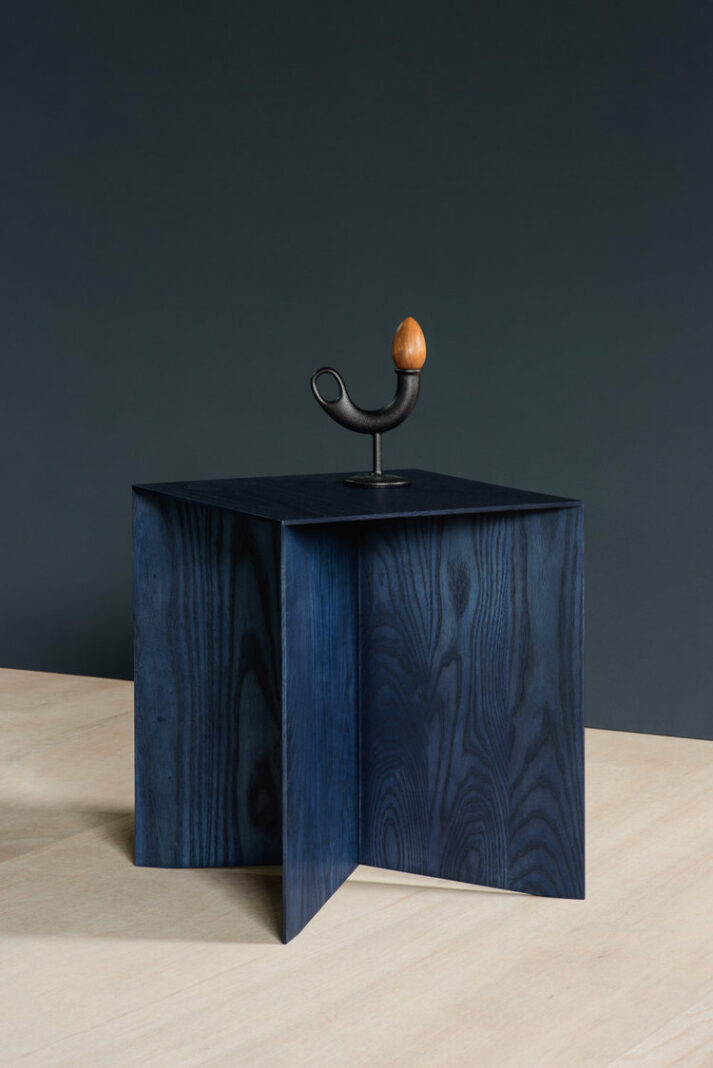 indigo ash paperwood side table