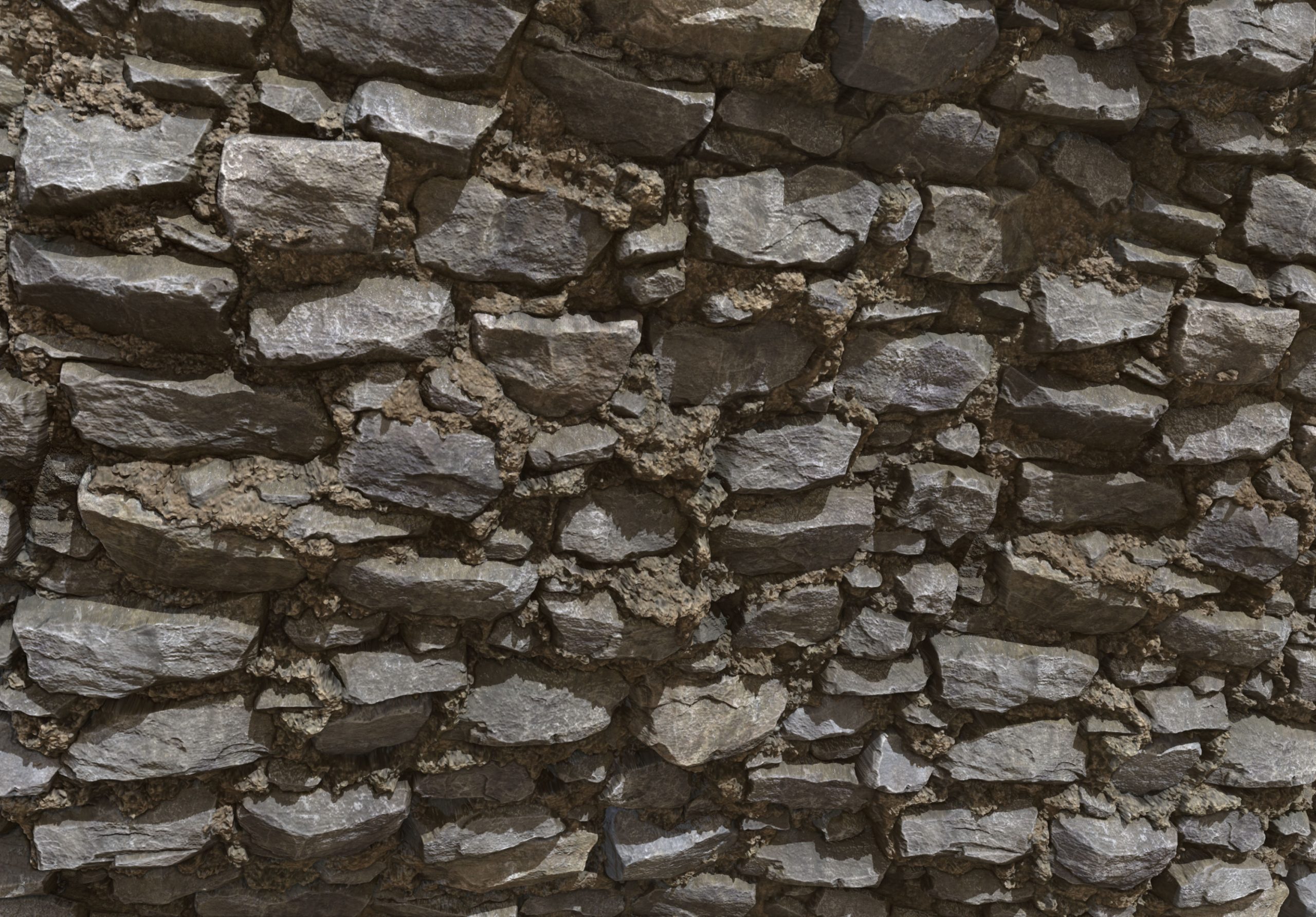 create rock wall zbrush