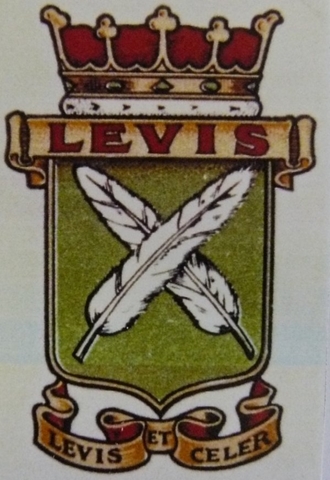 Levis 'Et Celer' Motorcycle logotype with latin inscription (light