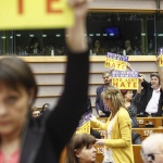 Sylvie GUILLAUME MEP, Willy MEYER MEP, Martina ANDERSON MEP, Jean-Luc MELANCHON, Marisa MATIAS MEP,