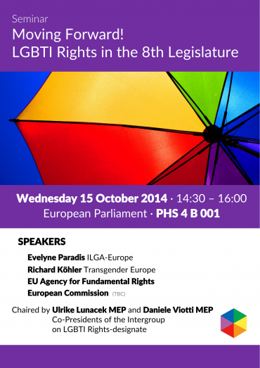 Upcoming event: Moving Forward! LGBTI Rights in the 8th Legislature