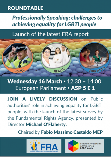Upcoming event – Professionally Speaking: challenges to achieving equality for LGBTI people