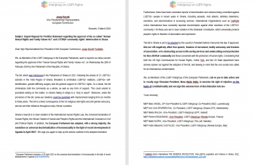 LGBTI Intergroup addressed a letter on Ghana to Josep Borrell Fontelles-High Representative/Vice-President of the European Commission