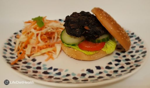 burger on a plate