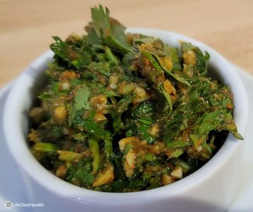 chermoula in a white dish