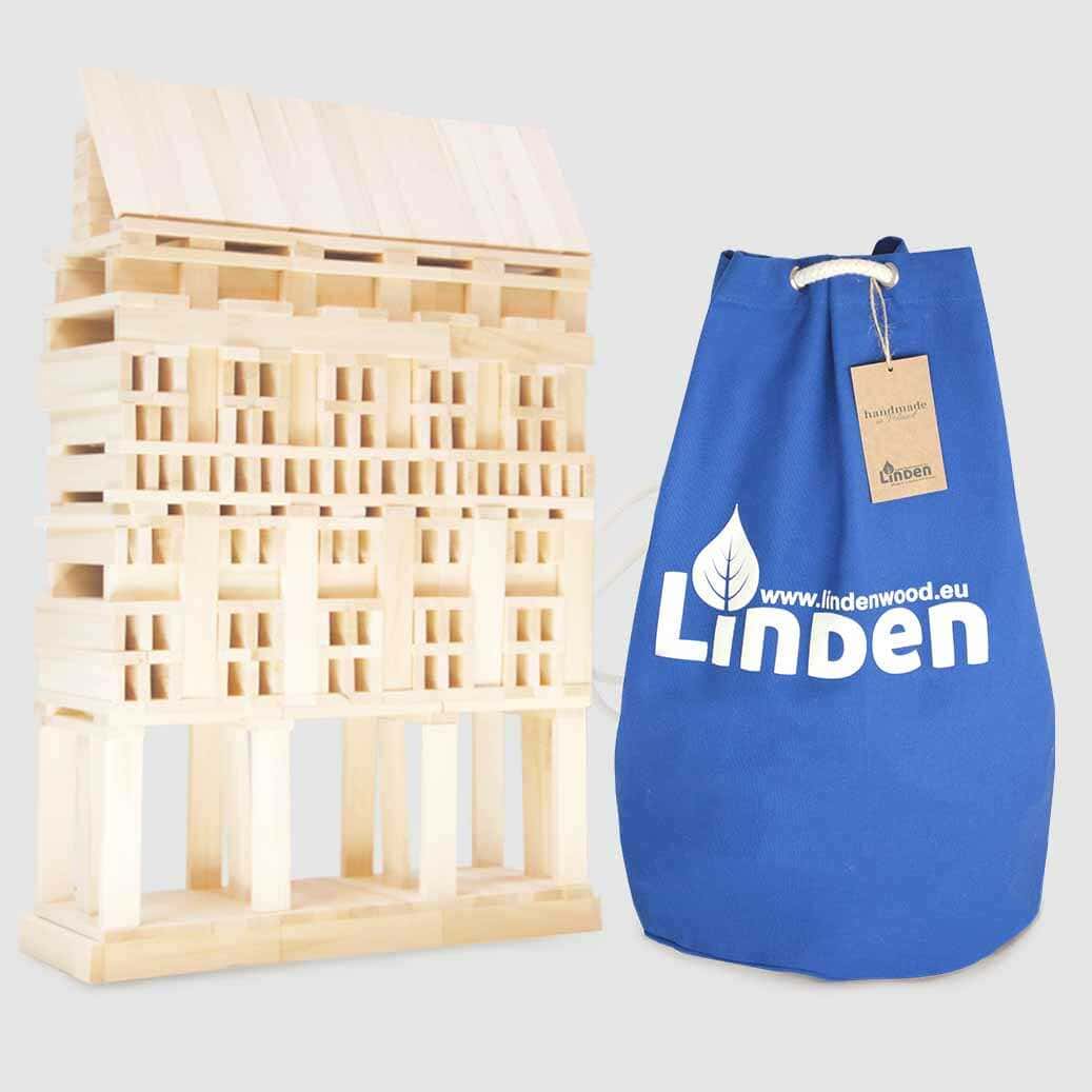Klocki drewniane Linden 400 szt. w worku + instrukcje