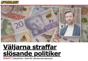 Faximil från Aftonbladet Väljarna straffar slösande politiker Skattebetalarna