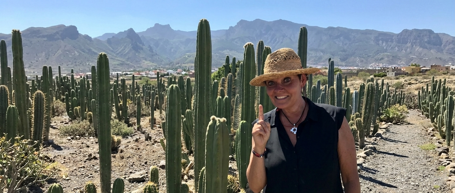Ann Häggebrant på en ö utanför Afrika.