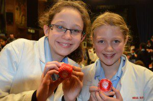 Claudia and India at world science experiment