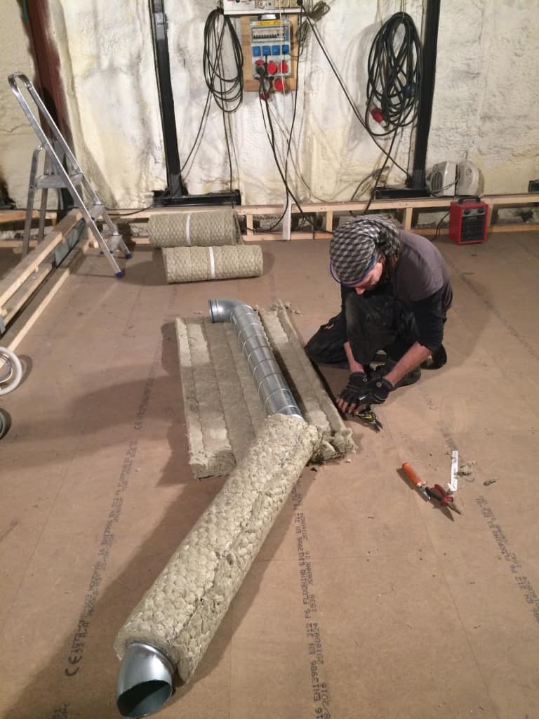 Insulating the pipes