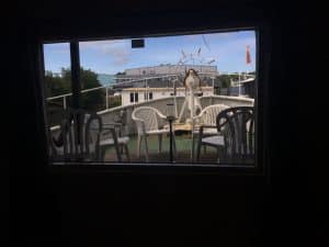 View from the big bedroom towards the stern