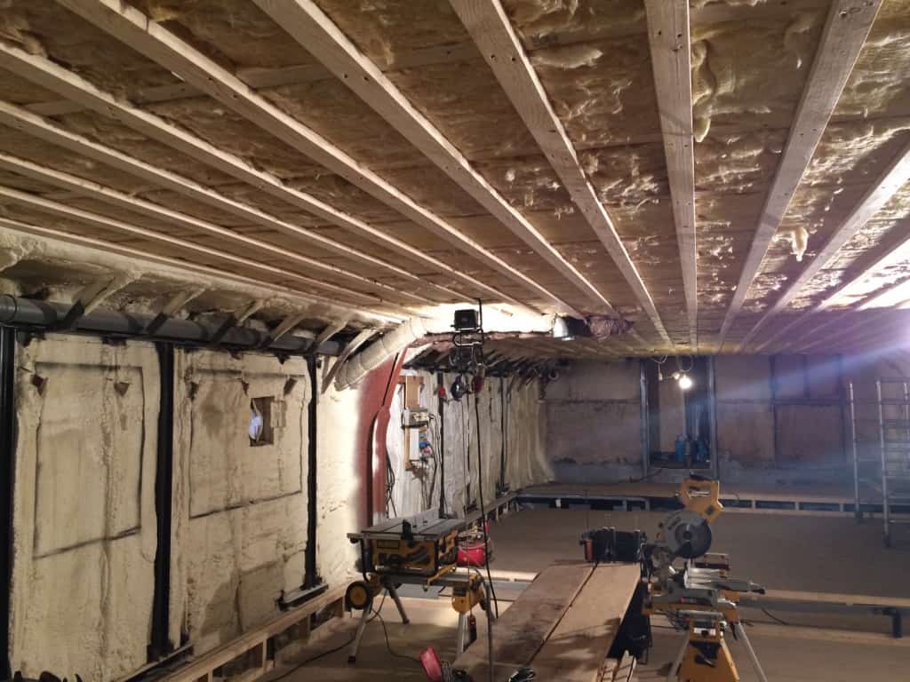 Finished with the insulation in the ceiling