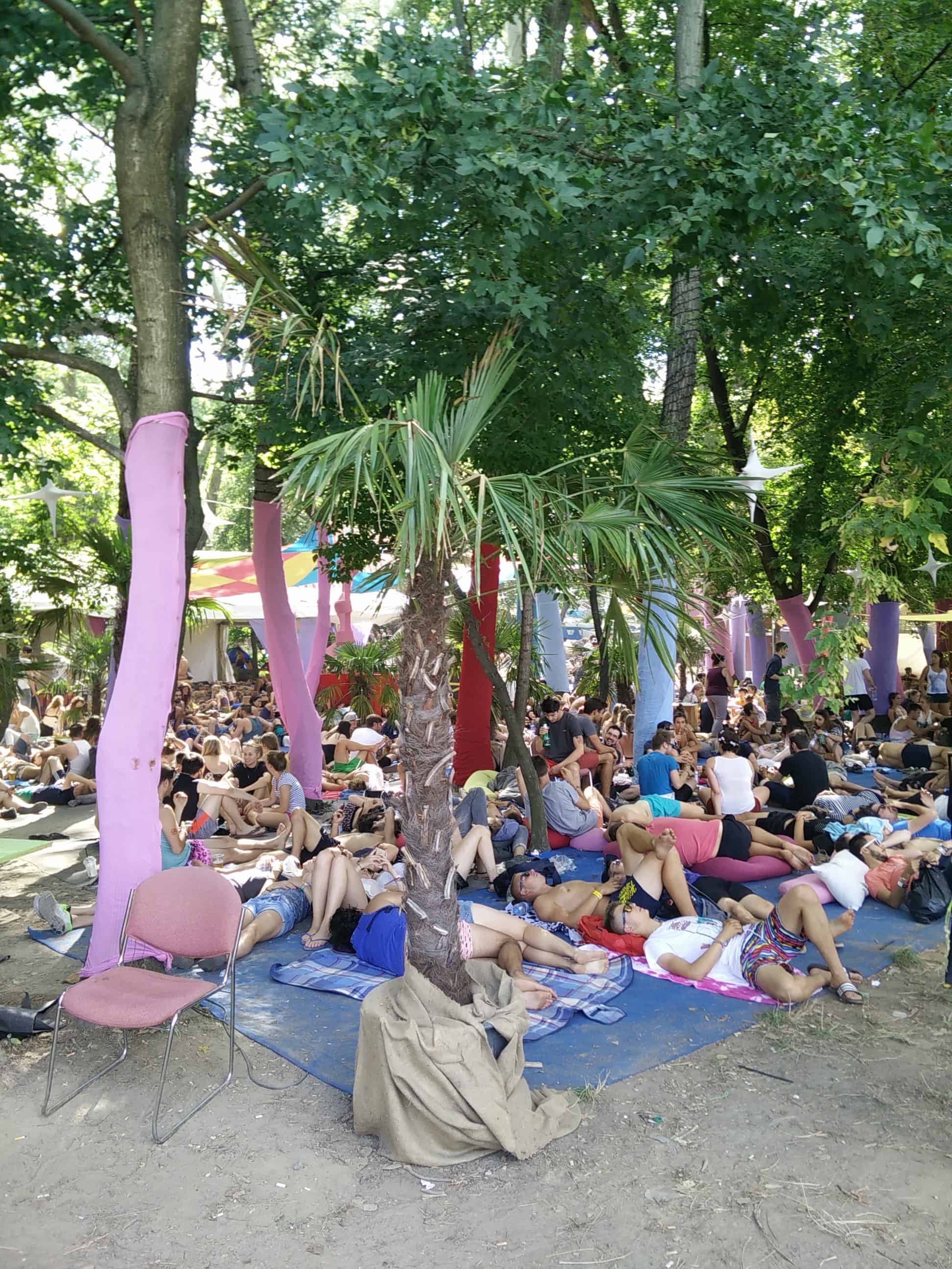 Chill out at the beach of Sziget
