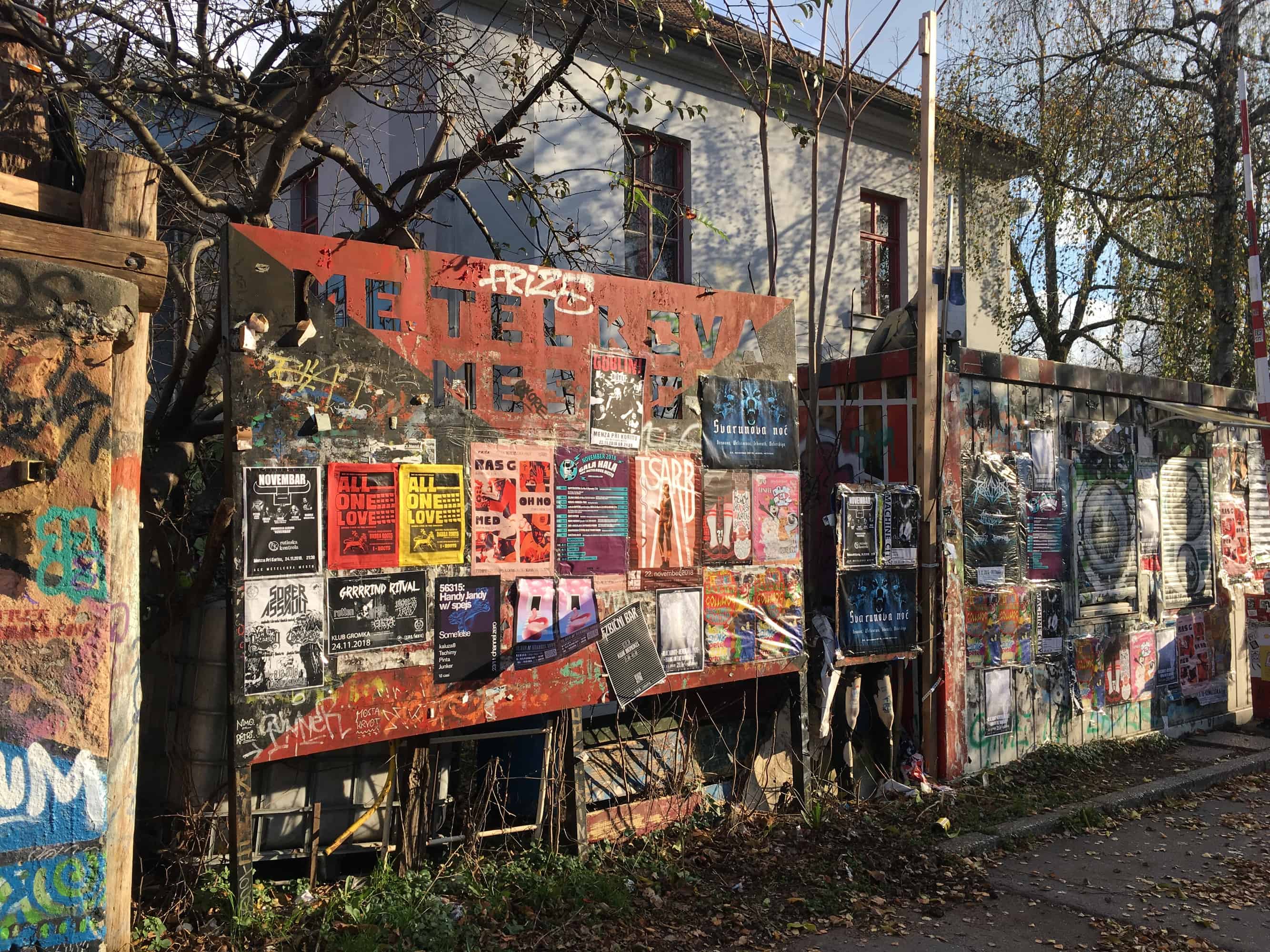 The entrance to Metelkova