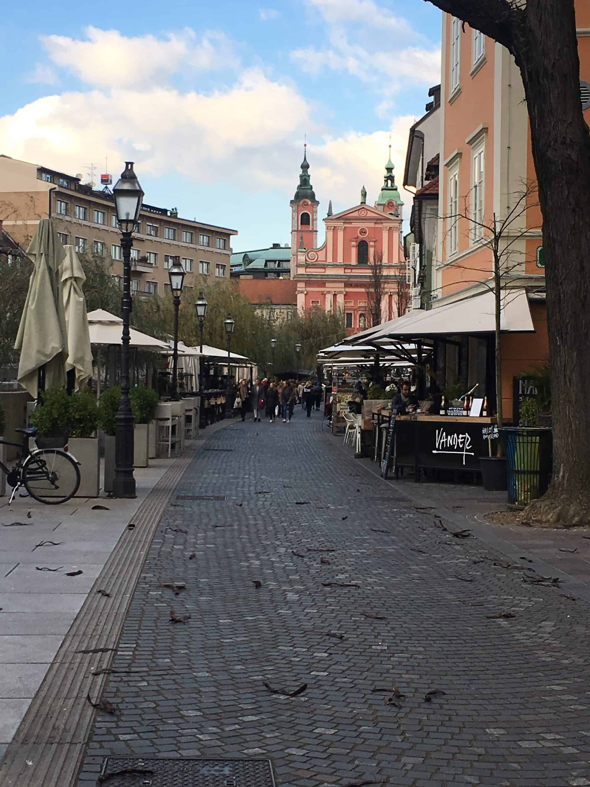 One of the streets in Ljubljana