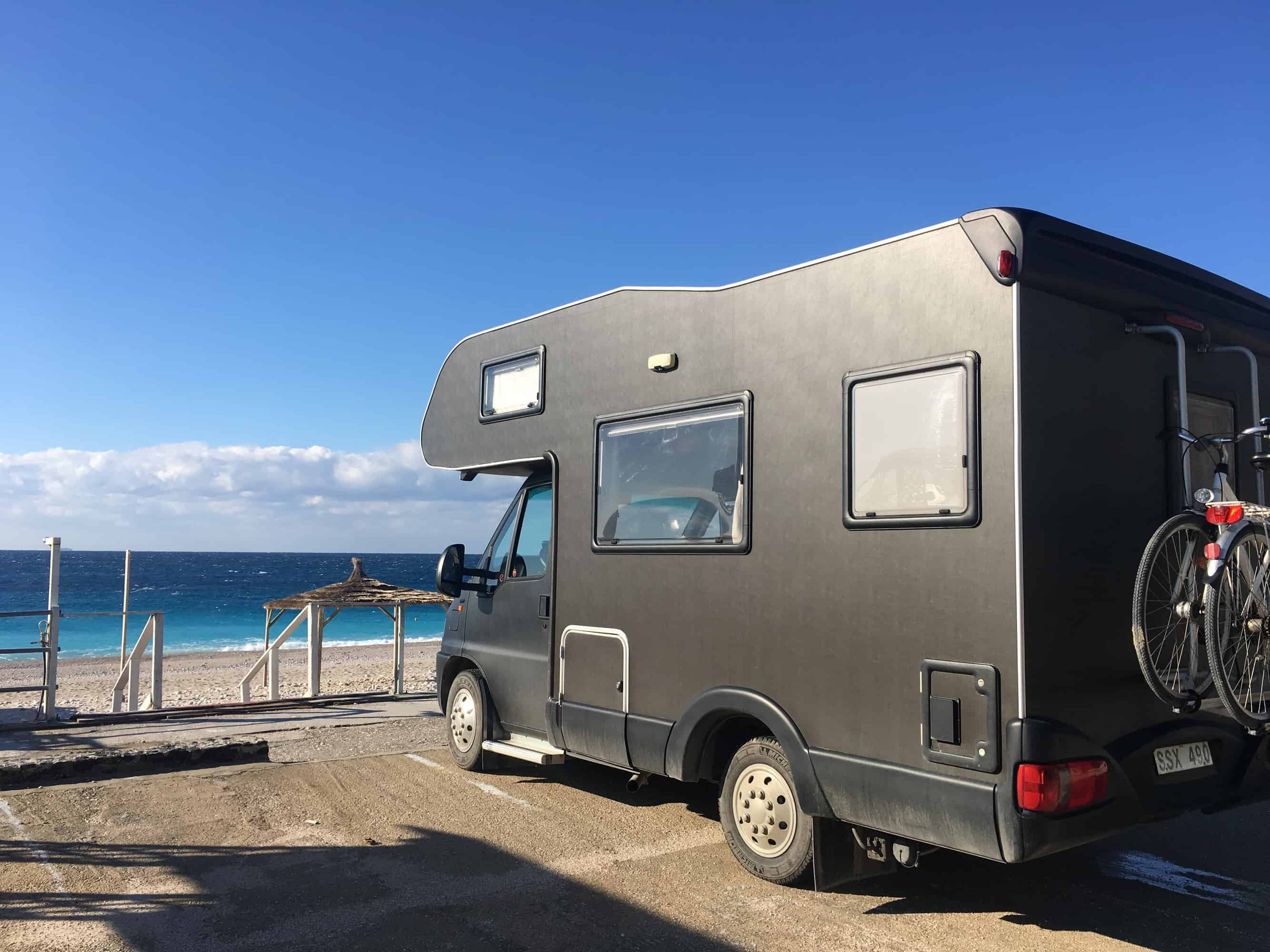 Nice parking at the beach