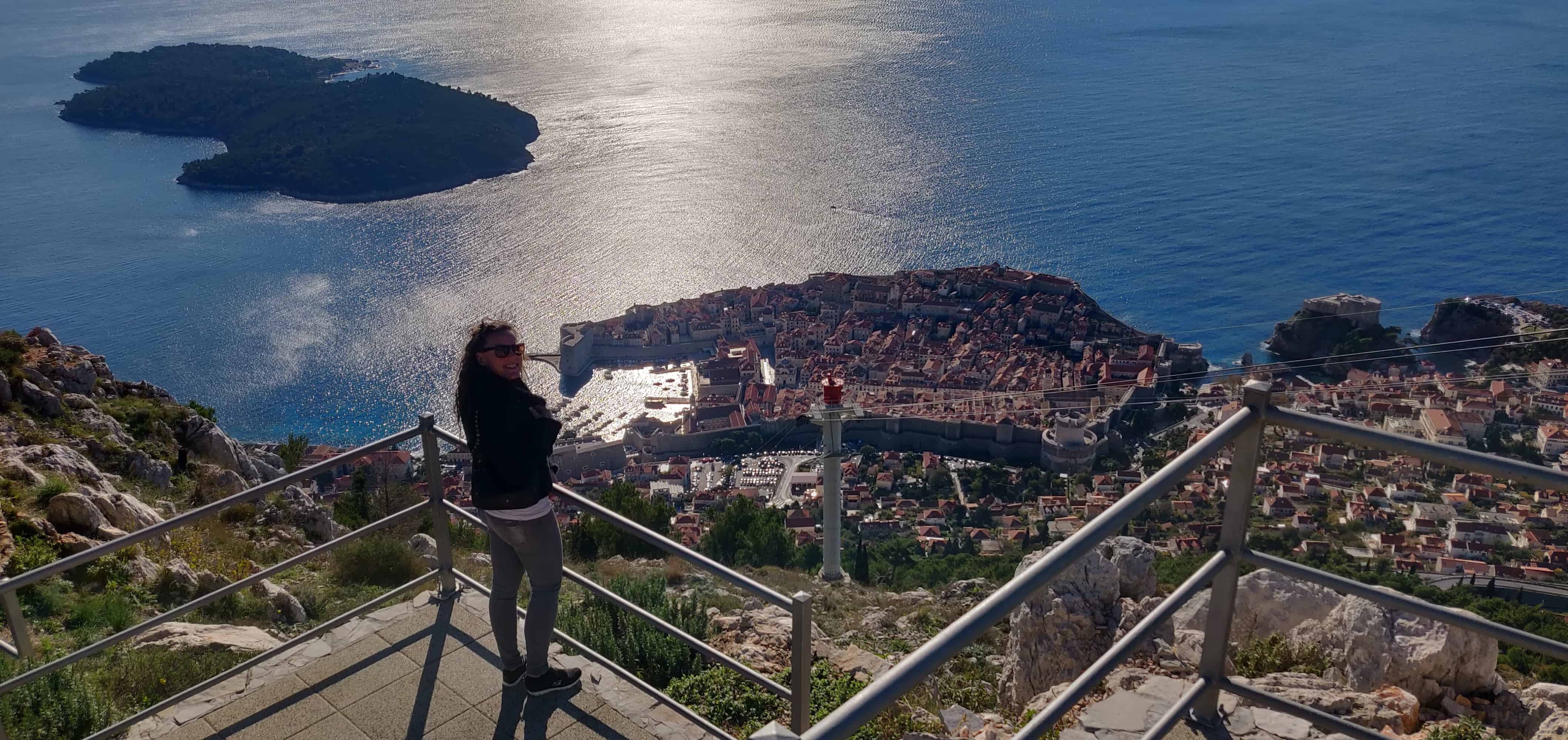 I'm looking out over Dubrovnik and Lokrum island