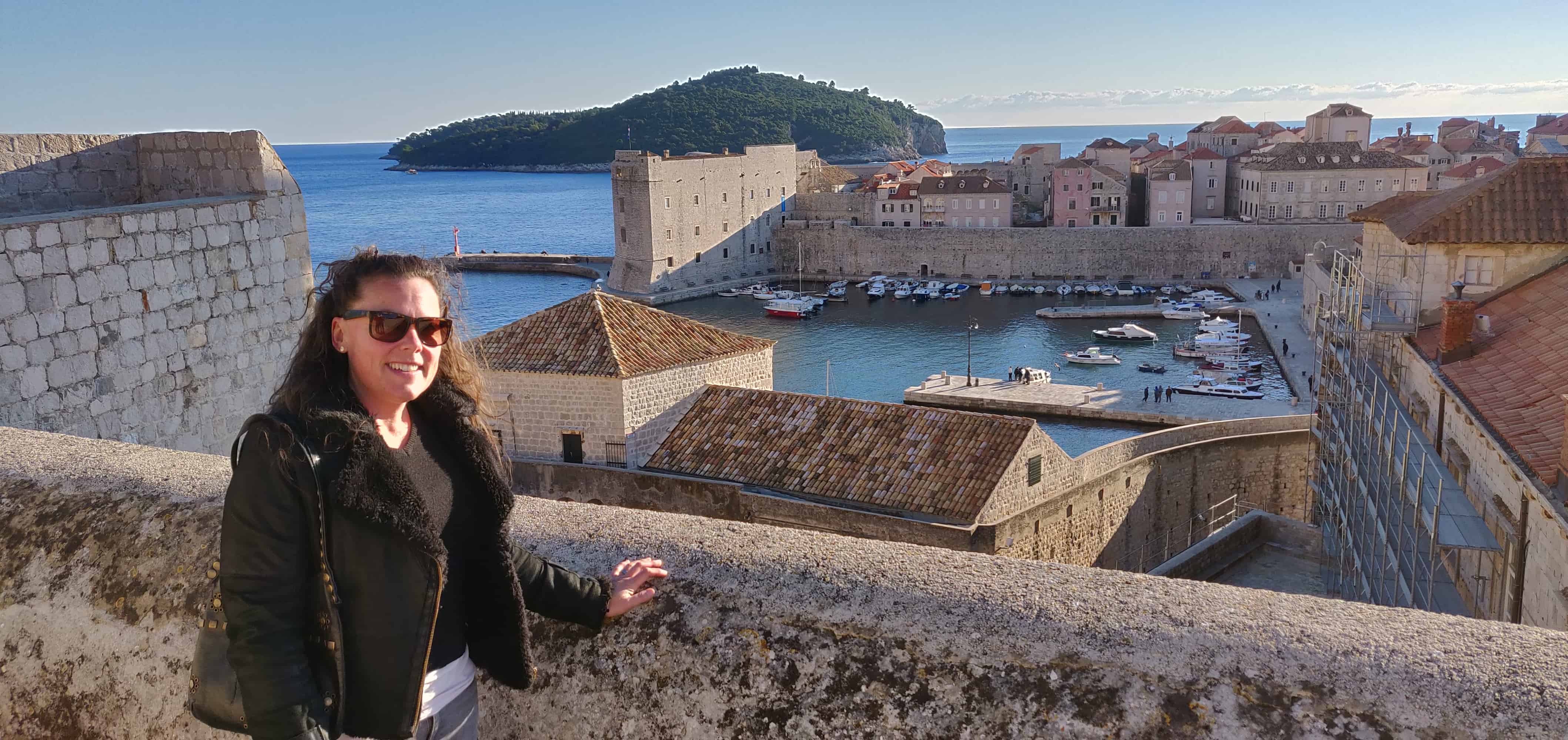 Me on the city wall overlooking the harbour