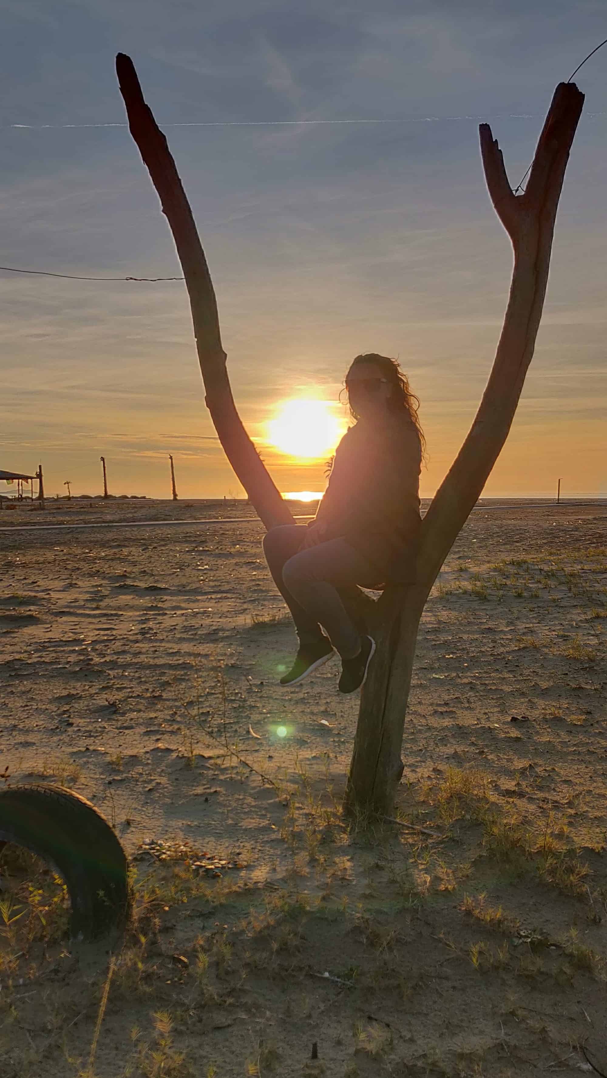 Me in the sunset on the beach