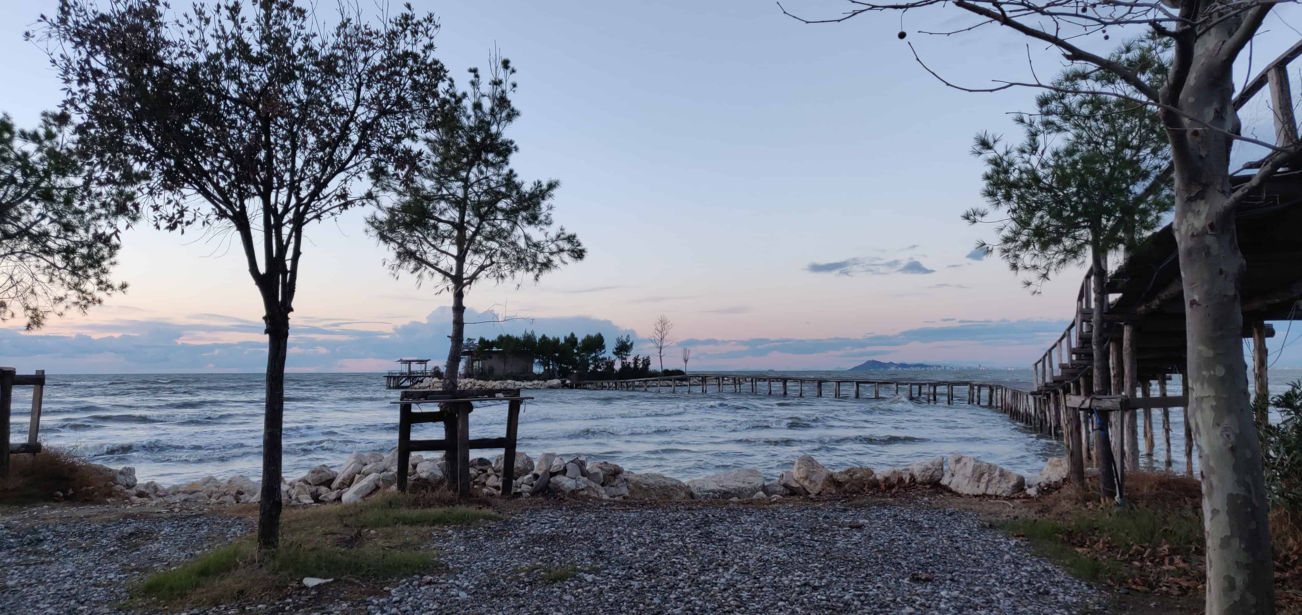 The island outside the campsite